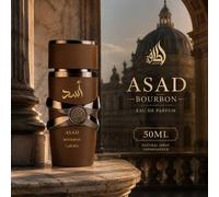 Shein Perfume para hombre Lattafa Asad Bourbon EDP 50ML de larga duración con aroma cálido, especiado, amaderado, de vainilla y ámbar