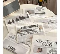 Shein Periódico en inglés, revista de fotografía, accesorios de decoración de fotografía, adecuado para ropa, decoración del hogar, fondos para fotografía d