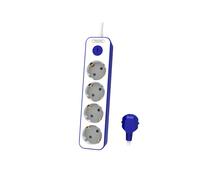 Shein Philips CHP2145U - Regleta de 4 Enchufes, Bloqueo Alimentación, 1.500W, Cable Alimentación Trenzado 1.5 Metros Alta Resistencia, Cierre (Indicador LE