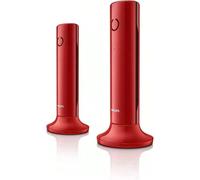 Shein Philips M4502R/34 - Teléfono Fijo Inalámbrico, Pantalla 1,6'', Pantalla LCD, Retroiluminación, Altavoz Integrado, Manos Libres, HQ- Sound, Delgado y C