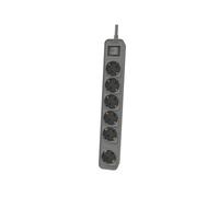 Shein Philips Regletas CHP2164G - Regleta de 6 Enchufes, Cable de 1.5 Metros, Interruptor Principal, Cierre de Automático, Indicador LED de Alimentación -