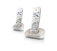 Shein Philips XL4902S/23 - Pack 2 Teléfonos Fijos Inalámbricos, Pantralla 1,9'', Altavoz Integrado, Comaptible con Audífonos, Manos Libres, Identificador de