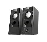 Shein Phoenix - Altavoces de Ordenador 6W RMS 2.0, Conexión Jack 3,5 mm y Cable USB de Alimentación, Puerto para Micrófono y Auriculares