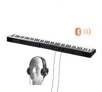Shein Piano digital de 88 teclas, teclas semipesadas, teclado eléctrico portátil de tamaño completo con 1000 tonos, altavoces integrados, pedal de sustain,