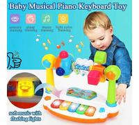 Shein Piano para bebés encantador: juguete de aprendizaje creativo con canciones y melodías vibrantes que se iluminan - colores aleatorios de accesorios