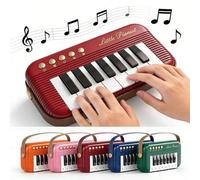 Shein Piano portátil en miniatura para niños de 3 a 5 años, instrumento de descubrimiento y aprendizaje musical, ideal para el coche, los viajes y el campin