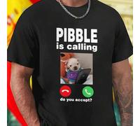 Shein PIBBLE is calling do you accept Camiseta Hombre Moda Casual Algodón Cómodo Estilo Único Regalo Divertido Ideal Streetwear Oferta Especial Nueva Llegad
