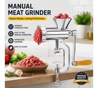 Shein Picadora de Carne Manual - Fabricante de Salchichas Manual, Cortador de Pimienta y Verduras - Procesador de Alimentos Multifuncional con Manivela, Ade