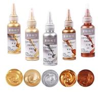 Shein Pigmento de resina de pintura acrílica de metal de 60 ml - oro, plata, cobre, yeso, pasta de línea de gancho para hacer manualidades de joyería y colo