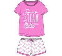 Shein Pijama Corto Barbie Para Niños y Niñas - Pijama de Verano Infantil Suave, Transpirable y Ligero - Pijama Cómodo de 2 Piezas, Pantalón y Camiseta Con D