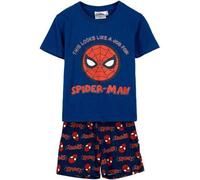 Shein Pijama Corto de Marvel Para Niños y Niñas - Pijama de Verano Infantil Suave, Transpirable y Ligero - Pijama Cómodo de 2 Piezas, Pantalón y Camiseta Co