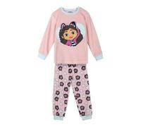 Shein Pijama Largo Coral Fleece Aplicaciones Gabby´S Dollhouse Pijama Largo de Algodón | Conjunto Cómodo y Elegante para Dormir y Descansar | Pijama Gabby's