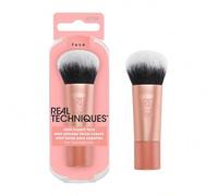Shein Pincel de maquillaje facial experto de tamaño de viaje mini en color dorado rosa, pincel facial multiusos para maquillaje líquido, en crema y en polvo