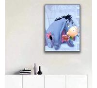 Shein Pintura de diamantes 5D de Mickey y Minnie Disney con fuegos artificiales, mosaico de diamantes redondo completo exclusivo para adultos, decoración de
