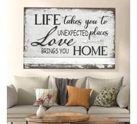 Shein Pintura en lienzo enmarcada que inspira, evoca emociones y motivación positivas, con una carga emocional que despierta sentimientos tiernos y un senti