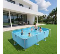 Shein Piscina de estructura, piscina elevada, 3000x2000x762 mm, piscina con estructura de acero, piscina rectangular con estructura de acero, piscina de est