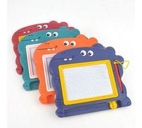 Shein Pizarra magnética para niños, diseño de dinosaurio de dibujos animados, pizarra magnética pequeña para garabatear, juguete educativo, regalo para Hall