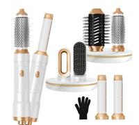 Shein Plancha de aire 6 en 1, secador de pelo iónico, plancha de pelo multifuncional, cepillo de aire caliente profesional, rizador automático, plancha de p