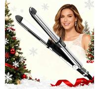 Shein Plancha de pelo profesional 2 en 1 y rizador - Plancha cerámica con temperatura ajustable, pantalla LCD y bloqueo - Perfecto para todo tipo de cabello