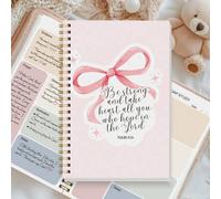 Shein Planificador de estudio bíblico de 365 días, tamaño A5, cuaderno de estudio bíblico con método SOAP, con secciones para notas del sermón, oración, obs