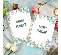 Shein Planificador diario sin fecha Greencery, con espiral, establecimiento de objetivos, seguimiento de hábitos, lista de tareas, 3 prioridades principales