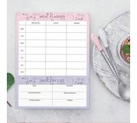 Shein Planificador magnético de comidas para refrigerador - Planificador diario/semanal de comidas con páginas desprendibles y lista de compras, de vuelta a