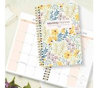 Shein Planificador mensual espiral A5 2026.1-2026.12 - Libro de calendario anual completo 2026 con notas, listas de tareas y páginas de resumen mensual - Ex