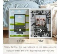 Shein Plantilla de lienzo para póster de música personalizado, collage de fotos de nuestra canción como regalo de celebración, decoración de habitación, art