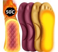 Shein Plantillas térmicas para mantener los pies calientes, plantillas con soporte de arco de espuma de memoria para mujeres en invierno, almohadillas para