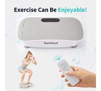 Shein Plataforma vibratoria, soporte plano, mini gimnasio, pantalla LED, música Bluetooth, adecuada para uso doméstico, amplitud de vibración de 0,8 mm, mot