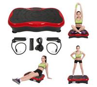 Shein Plataformas vibratorias, equipo de fitness vibratorio para uso doméstico, con altavoz Bluetooth, 2 bandas de resistencia, entrenador de fitness vibrat