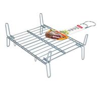 Shein - Plating Bbq Grill Doble Zinc 25X30CmDiseño Resistente y Estable | Parrilla Barbacoa Superficie Amplia de Cocción, Fácil de Montar y Limpiar e Ideal