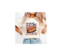Shein Playful Humor T-Shirt â 'You Look Like the 4th of July' Quote Makes a Perfect Statement Piece