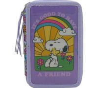 Shein Plumier 3 Pisos Snoopy Con Tres Compartimentos Espaciosos y Cierre de Cremallera - Plumier 3 Pisos Snoopy Incluye Lápices, Rotuladores, Bolígrafos, Go