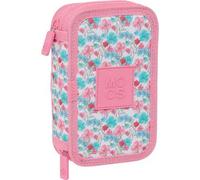 Shein Plumier Doble Pequeño 28 Piezas Moos "flores" - Plumier Escolar Licencia Oficial - Diseño Práctico - Ideal Para Guardar Útiles - Material Resistente