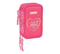 Shein Plumier Triple 37 Piezas Safta "Feeling" Diseño Compacto y Ligero | Plumier Triple Incluye 37 Piezas y Tres Compartimentos Espaciosos con Cremallera,