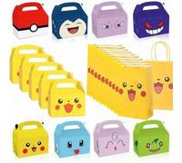Shein Pokémon 1/2/8 piezas Adecuado para figuras animadas TOMY Kawaii-P-Oke-Mon Detalles de fiesta de cumpleaños, decoraciones Bolsas de regalo de papel con