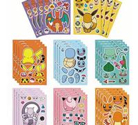 Shein Pokémon 8/12/16/24 piezas Pegatinas DIY para armar. Puzzle interactivo y educativo de Pokémon Pikachu, anime y dibujos animados.