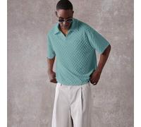 Shein Polo de diseñador con textura de tablero de ajedrez, para resort, verano, playa, lujo, deporte retro, golf, tenis, vacaciones, uso casual, ropa deport