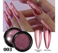 Shein Polvo de uñas espejo dorado cromado, pigmento brillante dorado metálico, decoración de arte de uñas con 1 pieza de palitos de sombra de ojos en polvo