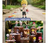 Shein POP MART Naruto Shippuden Childhood Series Caja Ciega Coleccionables, 12 versiones regulares + 2 versiones ocultas, Minifiguras en versión Q de diseño