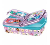 Shein Porta Meriendas Gabbys DollHouse, Fiambrera Gabbys DollHouse, Sandwichera Gabbys DollHouse, Licencia Original 100%, Color Lila, 19,5 x 16,5 x 6,7 cm,