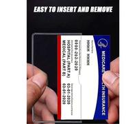 Shein Portacarnet de Medicare, fundas protectoras transparentes de PVC a prueba de agua para tarjetas médicas/de crédito, tarjetas de presentación/ Social,