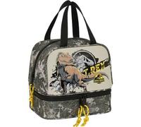 Shein Portameriendas Jurassic World "warning" - Portameriendas Licencia Oficial - Diseño Compacto - Ideal Para Mantener Frescura - Material Resistente - Cie