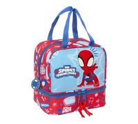 Shein Portameriendas Spidey "Rescue" Compacto y Ligero | Portameriendas Spidey "Rescue" Cierre de Cremallera y Asas Reforzadas, Perfecto Para Escuela y Ofic