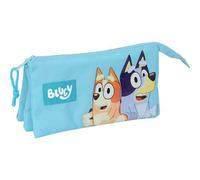 Shein Portatodo Triple Bluey - Portatodo Licencia Oficial - Diseño Compacto - Ideal Para Escuela Y Oficina - Material Resistente - Cierre
