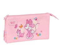 Shein Portatodo Triple Disney Escolar - Estuche Con 3 Compartimentos Con Cremallera Para Niños y Niñas - Organizador Grande Para Material Escolar, Diseño Di