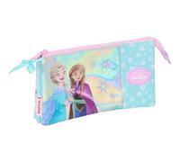 Shein Portatodo Triple Frozen "cool Days" - Portatodo Licencia Oficial - Diseño Compacto - Ideal Para Escuela Y Oficina - Material Resistente - Cierre