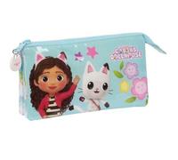 Shein Portatodo Triple GabbyS Dollhouse 22X3X12Cm Estuches Escolares Producto Oficial ✔Entrega 24/48h en España ( Peninsula )