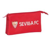 Shein Portatodo Triple Resistente Agua Sevilla Fc Escolar - Estuche Con 3 Compartimentos Con Cremallera Para Niños y Niñas - Organizador Grande Para Materia